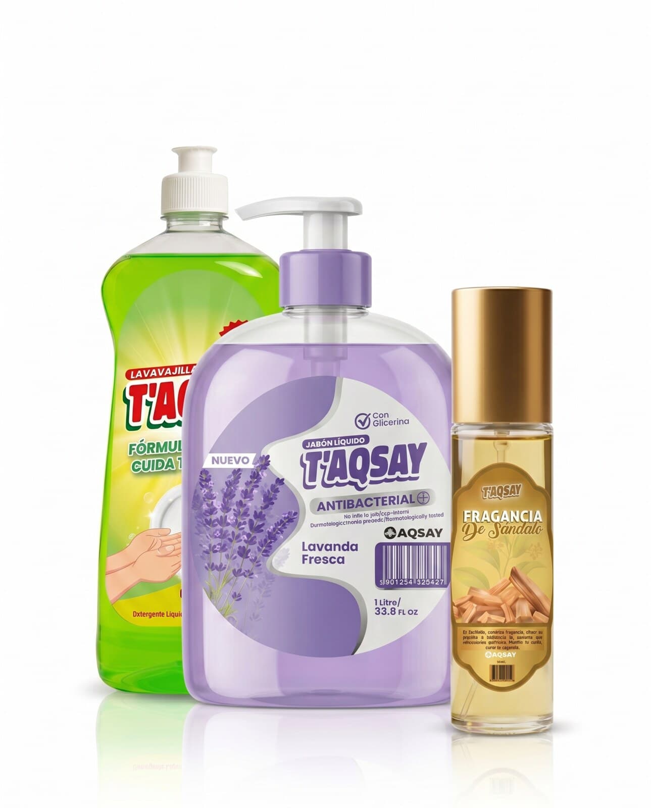 Lavavajillas, jabón líquido de lavanda y fragancia de sándalo AQSAY